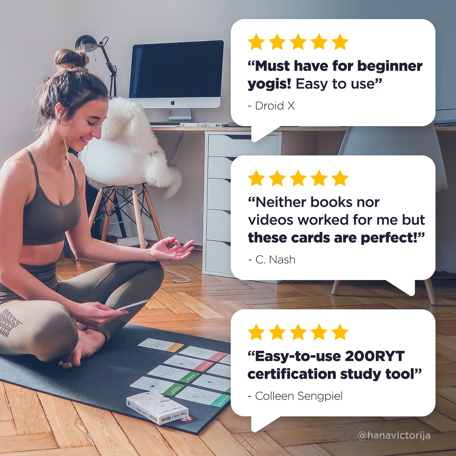 WorkoutLabs Yoga Cards – Beginner: Visual Study, Class Sequencing & Practice Guide with Essential Poses, Breathing Exercises & Meditation · Plastic Flash Cards Deck with Sanskrit