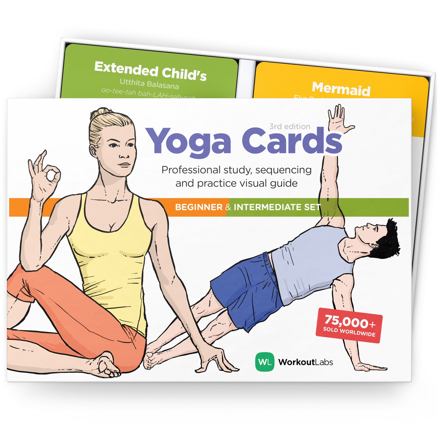 Gaiam Beginner's Yoga Starter Kit Set (Yoga Mat, Yoga Block, Yoga Strap) -  Light 4mm Thick Printed Non-Slip Exercise Mat for Everyday Yoga - Includes  6ft Yoga Strap & Yoga Brick