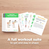 No Equipment exercise cards with bodyweight workouts for weight loss, toning and strength
