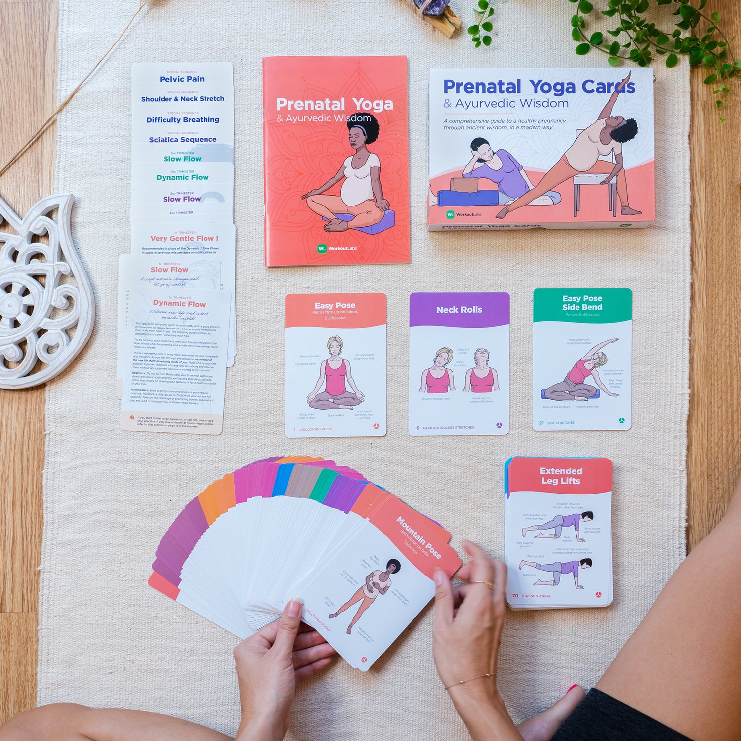 Prenatal Yoga Cards & Ayurvedic Wisdom Set for Pregnancy – Better than a book