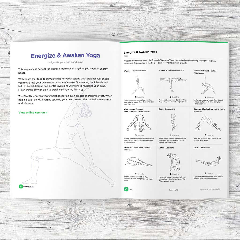 Visual yoga sequence